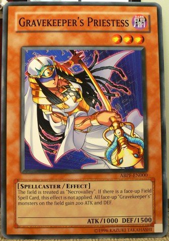 GP01 Giant-sized "Gravekeeper's Priestess" card available as a prize for this weekend's ATTACK OF THE GIANT CARD!!
