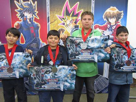 Darien Sanchez (from left, 3rd place), Said Barrios (winner), Christopher Borbon (2nd place), Juan Jimenez (4th place) 