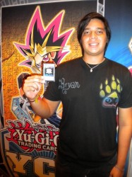 Photo 2 Bryan Cornejo (Ecuador) was one of the first to receive the YCS Token Card.