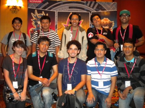 Front Row (Left to Right): Barbara Rivas (Argentina), Ariel Quispe (Bolivia), Franco Cuneo (Chile), Jorge Guevara (Colombia), Maglio Cusme (Ecuador). Back Row (Left to Right): Luis Crispin (Peru), Oscar Sanchez (Peru), Raul Trevino (Peru), Jose Velarde (Peru), Luis Bazan (United States).