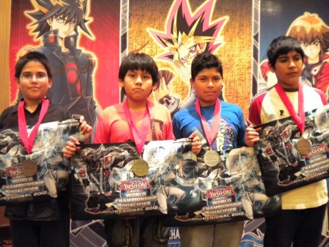 Left to right: 3rd Place: Jorge Vasallo, 1st Place: Mijail Flores, 2nd Place: Rodrigo Guevara, 4th Place: Nicolas Castillo.