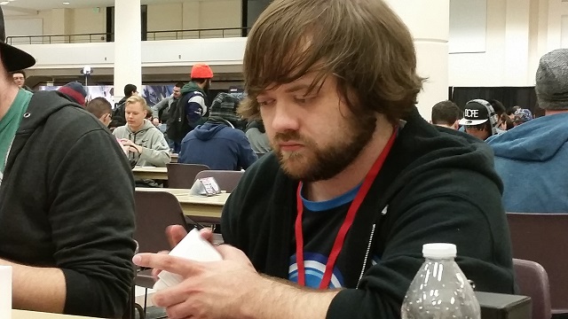 Billy Brake comtemplating the meaning of Yu-Gi-Oh
